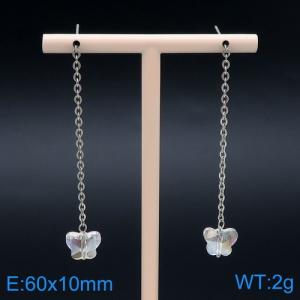 Stainless Steel Stone&Crystal Earring - KE94660-Z