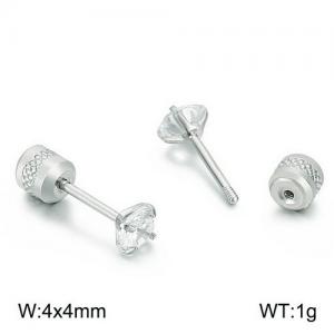 Stainless Steel Stone&Crystal Earring - KE94697-WGJJ