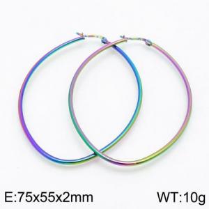 SS Colorful Plating Earring - KE94842-LO