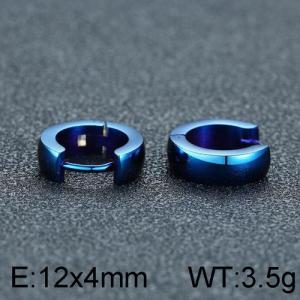 Stainless Steel Blue-plating Earring - KE95104-WGSF