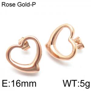 SS Rose Gold-Plating Earring - KE97033-Z