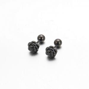 Stainless Steel Black-plating Earring - KE97312-WGHW