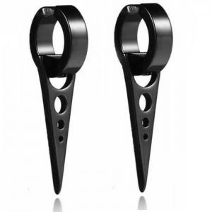 Stainless Steel Black-plating Earring - KE97314-WGHW