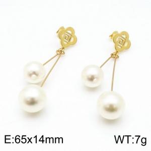 SS Gold-Plating Earring - KE98702-SS