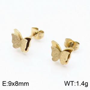 SS Gold-Plating Earring - KE99116-MW
