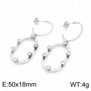 Stainless Steel Stone&Crystal Earring - KE99130-KLX