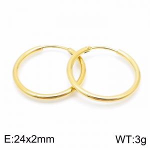 SS Gold-Plating Earring - KE99146-Z