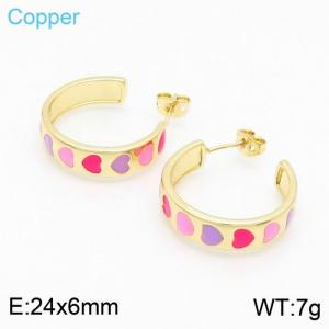 Copper Earring - KE99160-TJG