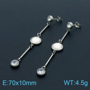 Stainless Steel Stone&Crystal Earring - KE99366-KLX