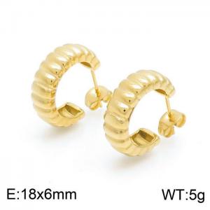 SS Gold-Plating Earring - KE99783-LK