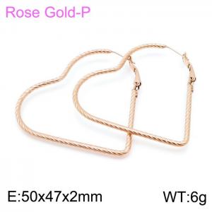 SS Rose Gold-Plating Earring - KE99954-KFC