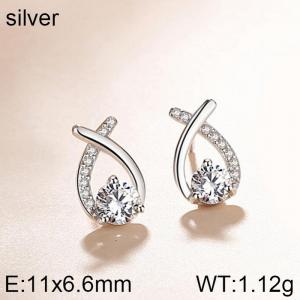 Sterling Silver Earring - KFE1229-WGJH