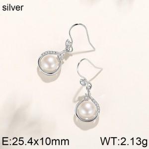 Sterling Silver Earring - KFE1237-WGJH