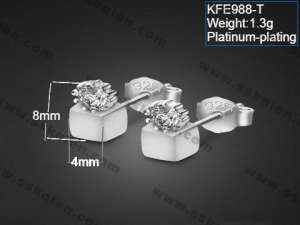 Sterling Silver Earring - KFE988-T