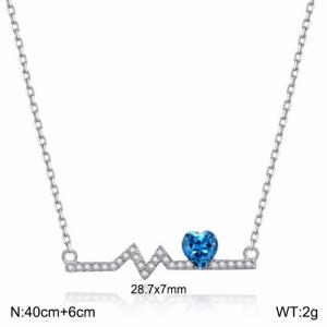 Sterling Silver Necklace - KFN1626-WGBY