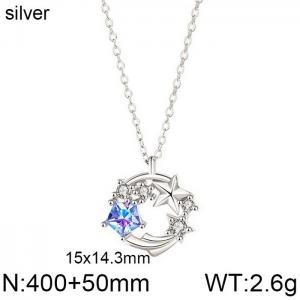Sterling Silver Necklace - KFN1701-WGJH