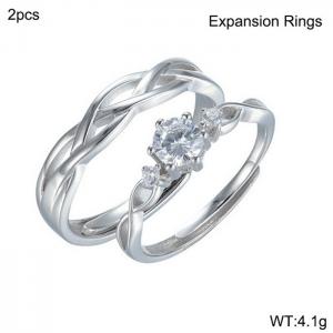 Sterling Silver Ring - KFR1367-WGBY