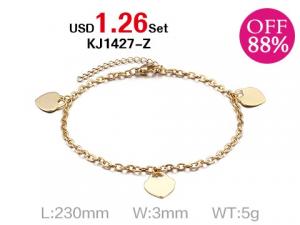 New Women Gril Tassel Chain Bells Sound Gold Metal Chain Anklet Ankle Bracelet Foot Chain Jewelry Beach - KJ1427-Z