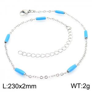 Titanium steel women's resin rice bead anklet - KJ3469-Z