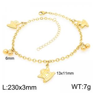 Stainless Steel Geometric Bracelet Gold Color - KJ4432-Z