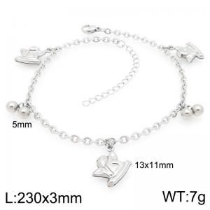 Stainless Steel Geometric Bracelet Silver Color - KJ4433-Z
