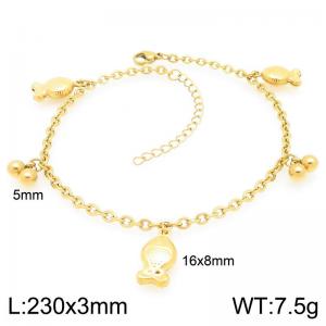Stainless Steel Geometric Bracelet Gold Color - KJ4434-Z