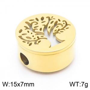 Personalized gold perforated stainless steel Life tree stereoscopic fittings - KLJ8317-Z