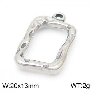 Stylish simple stainless steel geometric hollow frame pendant pendant - KLJ8319-Z