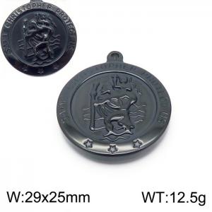 Character design black geometric circular pendant for old man and child - KLJ8321-Z