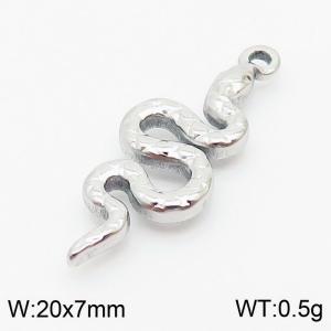 Silver Color Stainless Steel Dainty Snake Charm - KLJ8367-Z