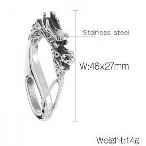 Classic Dragon Head Stainless Steel Jewelry Fashion Clasp For Men - KLJ8551-KJX