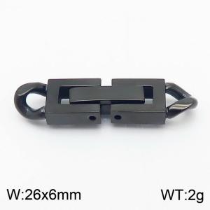 23X4mm Black-Plated Stainless Steel Rectangular Jewelry Clasp - KLJ8593-Z