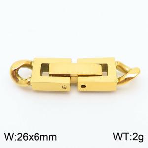 26X6mm Gold-Plated Stainless Steel Rectangular Jewelry Clasp - KLJ8595-Z