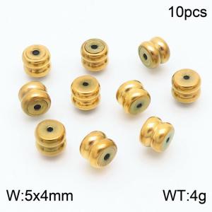 10pcs Gold-Plated Stainless Steel Smooth Round Shape Earring Parts - KLJ8602-Z