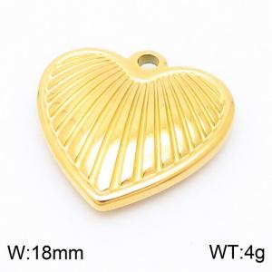 Stainless steel gold-plated heart-shaped DIY accessories - KLJ8695-Z