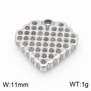 Stainless steel gold-plated heart-shaped DIY accessories - KLJ8698-Z