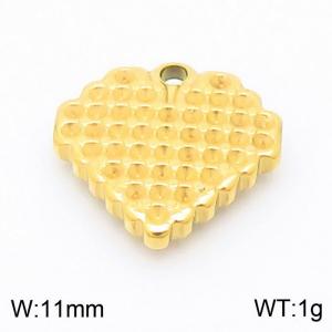 Stainless steel gold-plated heart-shaped DIY accessories - KLJ8699-Z