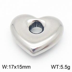 Stainless steel through-hole heart-shaped DIY jewelry accessories - KLJ8708-Z