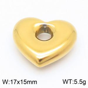 Stainless steel through-hole heart-shaped DIY jewelry accessories - KLJ8709-Z