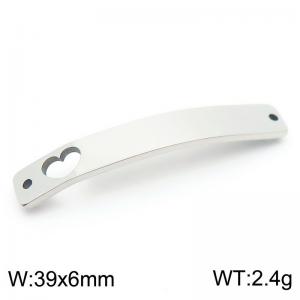 Stainless steel heart-shaped hollow double hole curved plate accessory - KLJ8782-Z