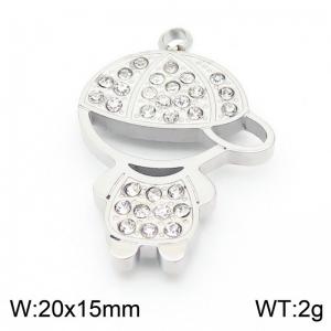 Trendy and fashionable stainless steel diamond studded boy accessories - KLJ8932-Z