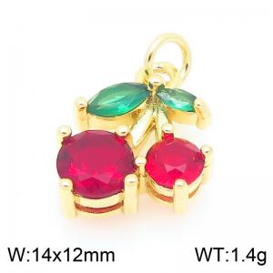 Copper red crystal cherry accessories - KLJ9322-ZLD