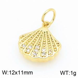 Copper diamond encrusted shell accessories - KLJ9329-ZLD