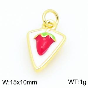 Copper red strawberry triangle accessory - KLJ9339-ZLD