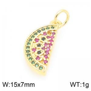 Copper diamond encrusted watermelon accessories - KLJ9340-ZLD