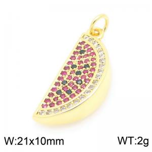 Copper diamond encrusted watermelon accessories - KLJ9341-ZLD
