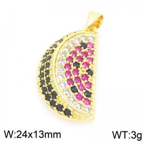 Copper diamond encrusted watermelon accessories - KLJ9346-ZLJ