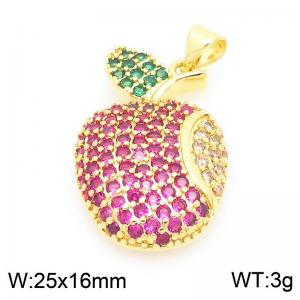 Copper diamond inlaid apple accessories - KLJ9347-ZLJ