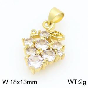 Copper diamond encrusted grape accessories - KLJ9352-ZLJ