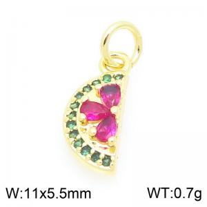 Copper diamond encrusted watermelon accessories - KLJ9358-ZLJ